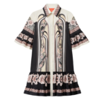 La DoubleJ Gingerbread Dress Palazzo Placée Chocolate in Flat Cotton Stretch - Dresses - Milanese Maximalist Fashion at Coveti