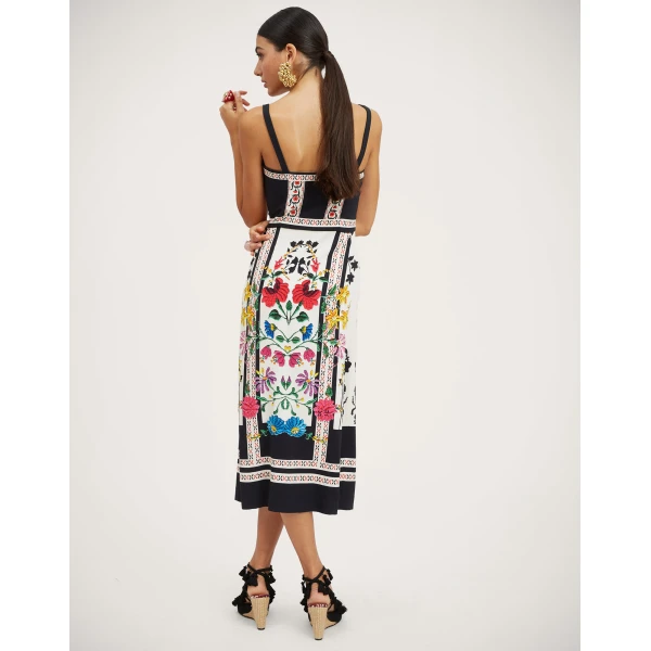 La DoubleJ Ischia Dress Oasis Green in Cotton Poplin - Dresses - Milanese Maximalist Fashion at Coveti