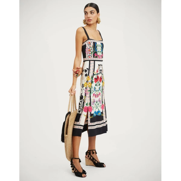 La DoubleJ Ischia Dress Oasis Green in Cotton Poplin - Dresses - Milanese Maximalist Fashion at Coveti