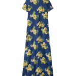 La DoubleJ Lela Dress Dea Dahlia Blue Petrol in Compact Jersey - Dresses - Milanese Maximalist Fashion at Coveti