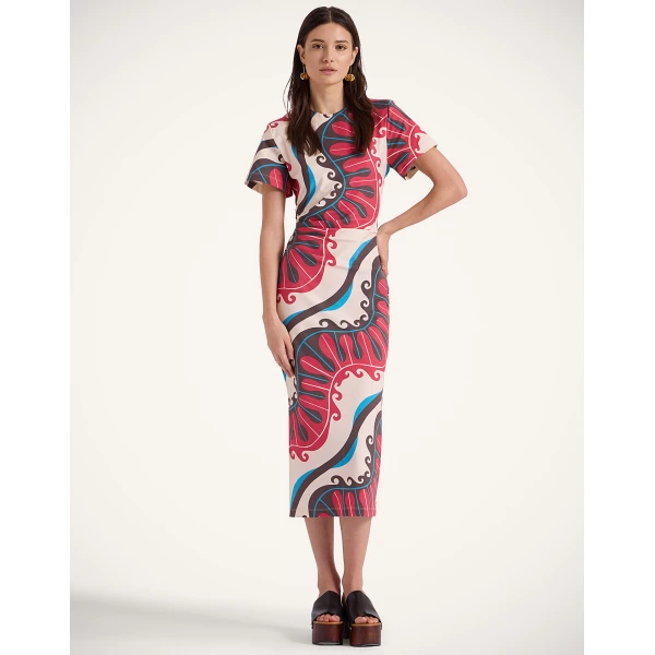 La DoubleJ Lela Dress Pacific Ivory in Compact Jersey - Dresses - Milanese Maximalist Fashion at Coveti
