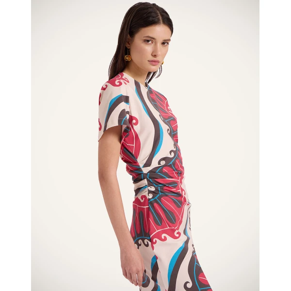 La DoubleJ Lela Dress Pacific Ivory in Compact Jersey - Dresses - Milanese Maximalist Fashion at Coveti