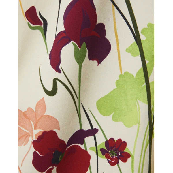 La DoubleJ Lela Dress Queen Peony Placée Blue in Interlock Jersey - Dresses - Milanese Maximalist Fashion at Coveti