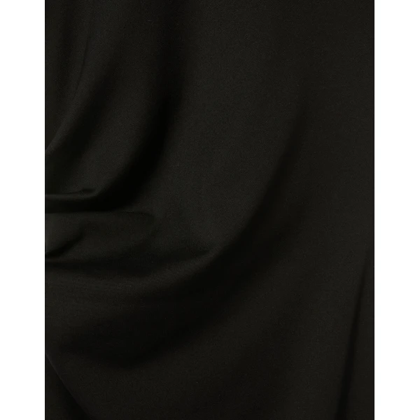 La DoubleJ Lela Dress Solid Black in Double Punto Milano - Dresses - Milanese Maximalist Fashion at Coveti