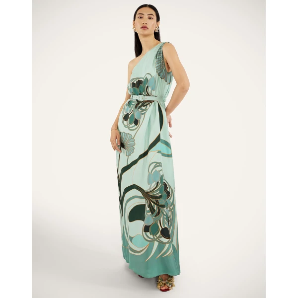 La DoubleJ Lela Mini Dress Phoenix Placée Ivory in Compact Jersey - Dresses - Milanese Maximalist Fashion at Coveti