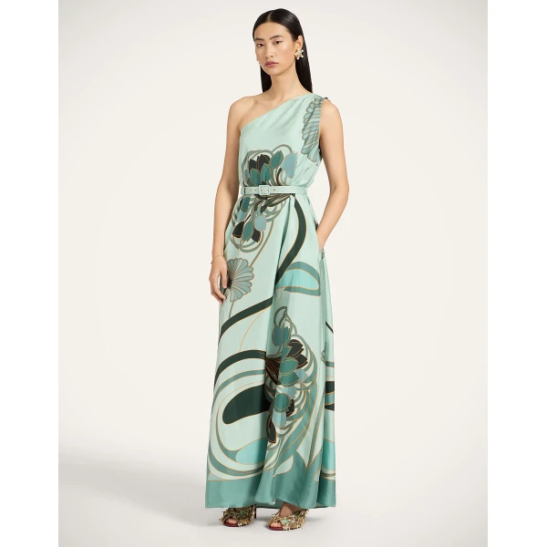 La DoubleJ Lela Mini Dress Phoenix Placée Ivory in Compact Jersey - Dresses - Milanese Maximalist Fashion at Coveti