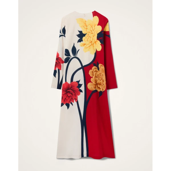 La DoubleJ Long Camerino Dress Tackle Black in Crepe De Chine Silk - Dresses - Milanese Maximalist Fashion at Coveti