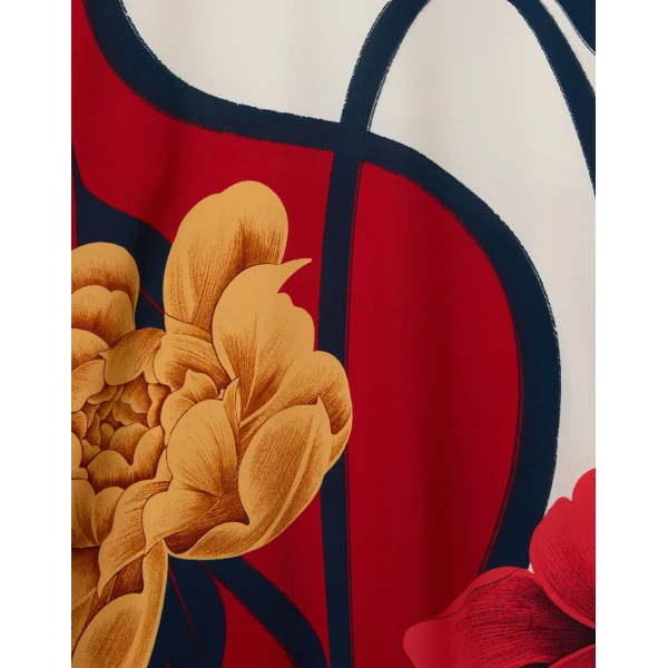 La DoubleJ Long Camerino Dress Tackle Black in Crepe De Chine Silk - Dresses - Milanese Maximalist Fashion at Coveti