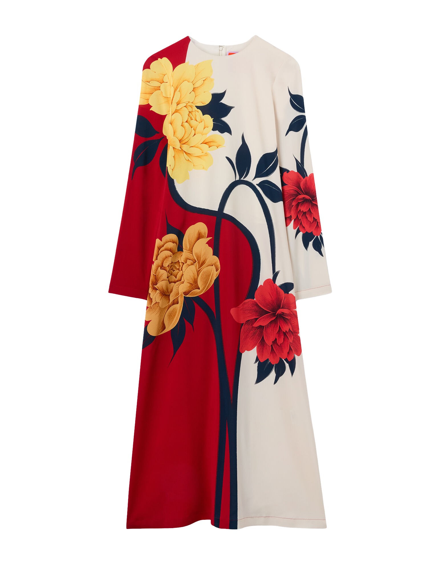 La-Double-J-Long-Camerino-Dress-Tackle-Black-in-Crepe-De-Chine-Silk32444_nobg La DoubleJ Long Camerino Dress Tackle Black in Crepe De Chine Silk - Dresses - Milanese Maximalist Fashion at Coveti