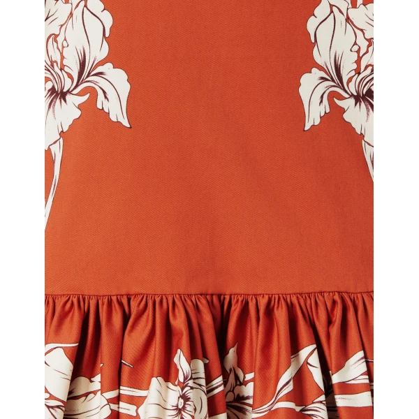 La DoubleJ Long Sleeve Swing Dress Peony Placée Light Blue in Sablé - Dresses - Milanese Maximalist Fashion at Coveti