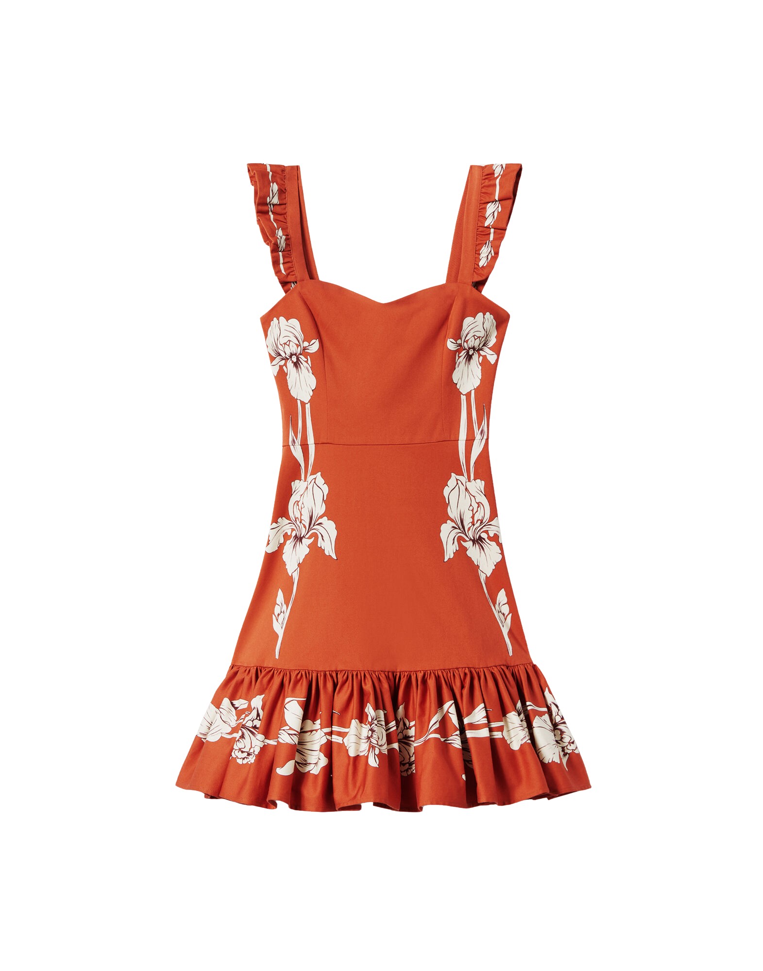 La DoubleJ Long Sleeve Swing Dress Peony Placée Light Blue in Sablé - Dresses - Milanese Maximalist Fashion at Coveti
