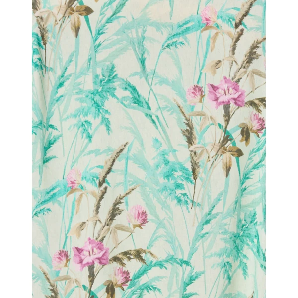 La DoubleJ Long and Sassy Dress Lilium Turchese in Silk Twill - Dresses - Milanese Maximalist Fashion at Coveti