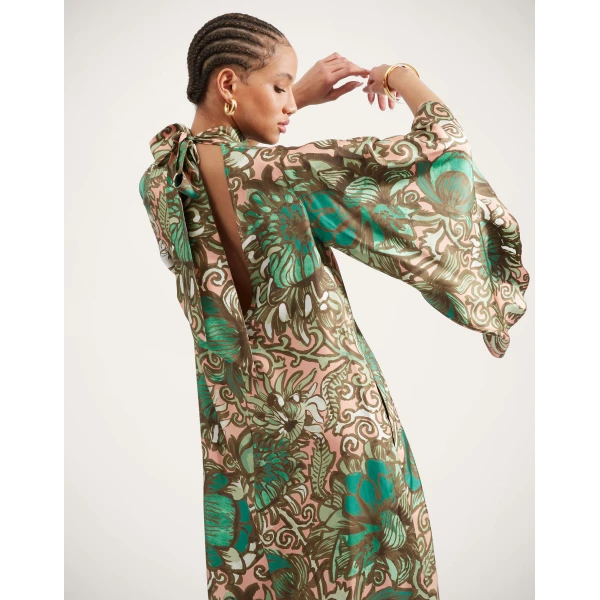 La DoubleJ Magnifico Dress Anemone Pink in Twill Silk - Dresses - Milanese Maximalist Fashion at Coveti
