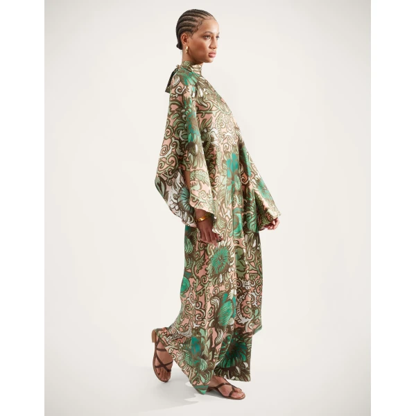 La DoubleJ Magnifico Dress Anemone Pink in Twill Silk - Dresses - Milanese Maximalist Fashion at Coveti