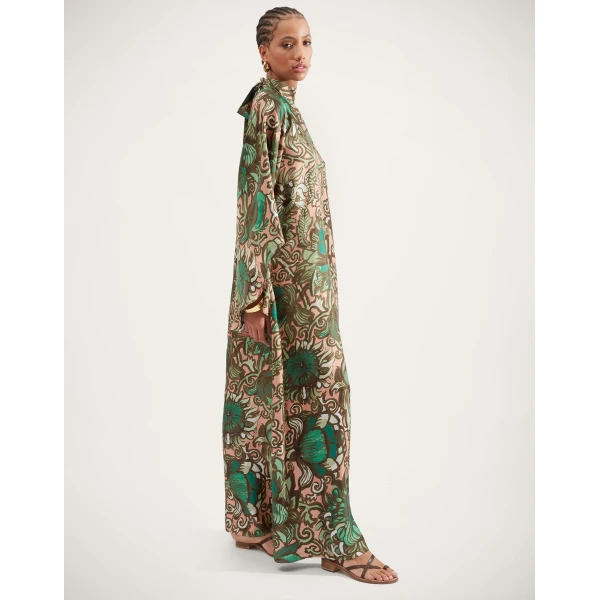 La DoubleJ Magnifico Dress Anemone Pink in Twill Silk - Dresses - Milanese Maximalist Fashion at Coveti