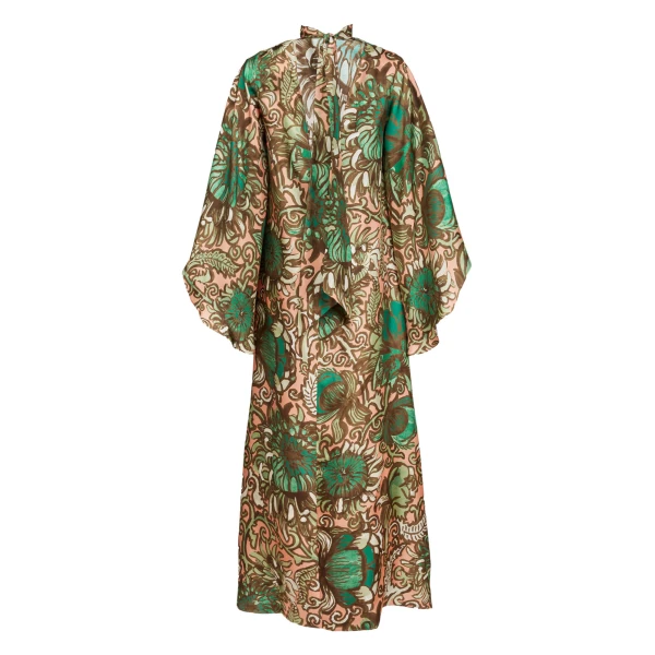 La DoubleJ Magnifico Dress Anemone Pink in Twill Silk - Dresses - Milanese Maximalist Fashion at Coveti