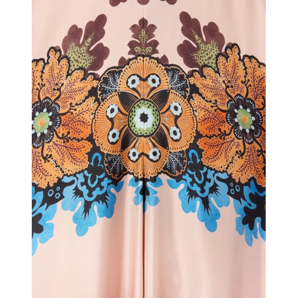 La DoubleJ Magnifico Dress Bounty Placée Orange in Silk Twill - Dresses - Milanese Maximalist Fashion at Coveti