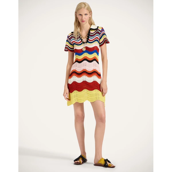 La DoubleJ Magnifico Dress Heath Placée Mint in Silk Twill - Dresses - Milanese Maximalist Fashion at Coveti