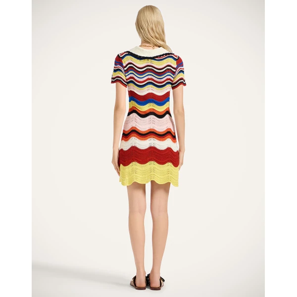 La DoubleJ Magnifico Dress Heath Placée Mint in Silk Twill - Dresses - Milanese Maximalist Fashion at Coveti