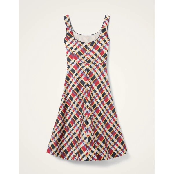 La DoubleJ Magnifico Dress Kerylos Placée Dark Green in Silk Twill - Dresses - Milanese Maximalist Fashion at Coveti