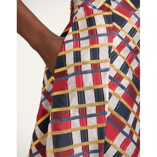 La DoubleJ Magnifico Dress Kerylos Placée Dark Green in Silk Twill - Dresses - Milanese Maximalist Fashion at Coveti