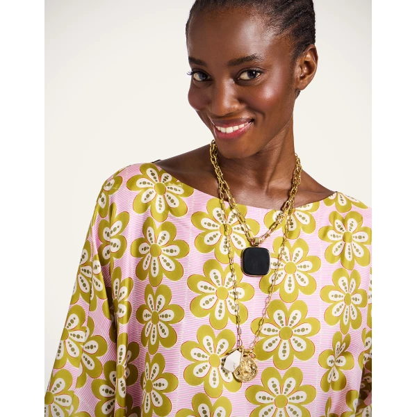 La DoubleJ Magnifico Dress Monstera in Silk Twill - Dresses - Milanese Maximalist Fashion at Coveti
