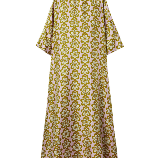 La DoubleJ Magnifico Dress Monstera in Silk Twill - Dresses - Milanese Maximalist Fashion at Coveti