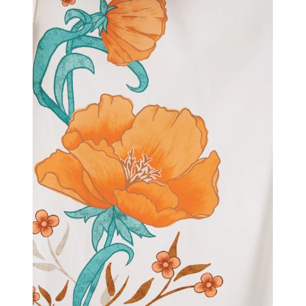 La DoubleJ Magnifico Dress Morpheus Placée Orange in Silk Twill - Dresses - Milanese Maximalist Fashion at Coveti