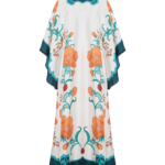 La DoubleJ Magnifico Dress Morpheus Placée Orange in Silk Twill - Dresses - Milanese Maximalist Fashion at Coveti