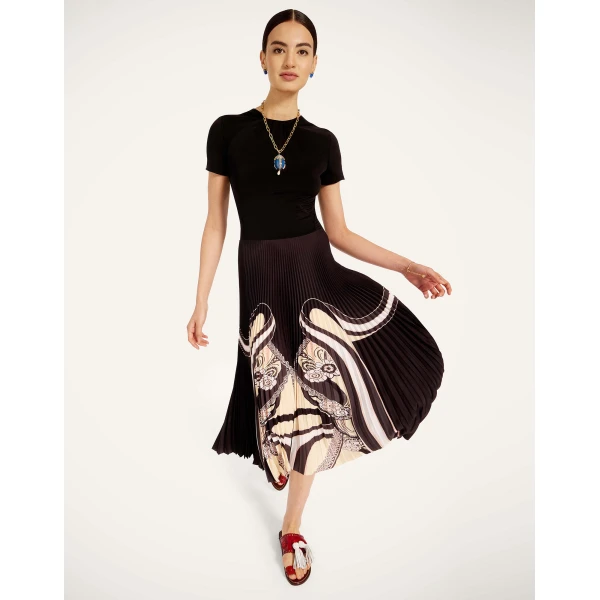 La DoubleJ Magnifico Dress Queen Peony Placée Blue in Silk Twill - Dresses - Milanese Maximalist Fashion at Coveti