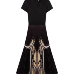 La DoubleJ Magnifico Dress Queen Peony Placée Blue in Silk Twill - Dresses - Milanese Maximalist Fashion at Coveti
