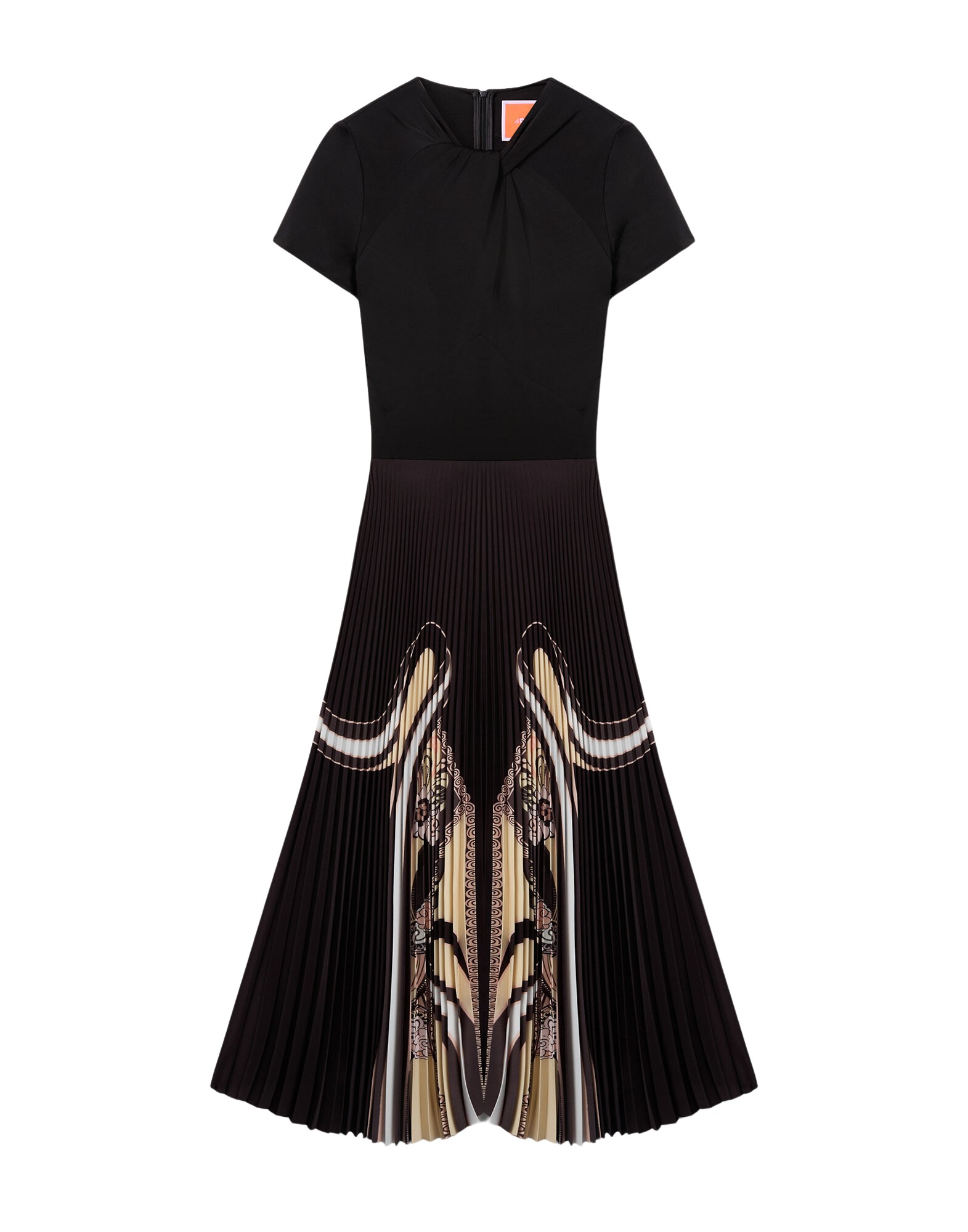 La-Double-J-Magnifico-Dress-Queen-Peony-Placee-Blue-in-Silk-Twill72278_nobg La DoubleJ Magnifico Dress Queen Peony Placée Blue in Silk Twill - Dresses - Milanese Maximalist Fashion at Coveti