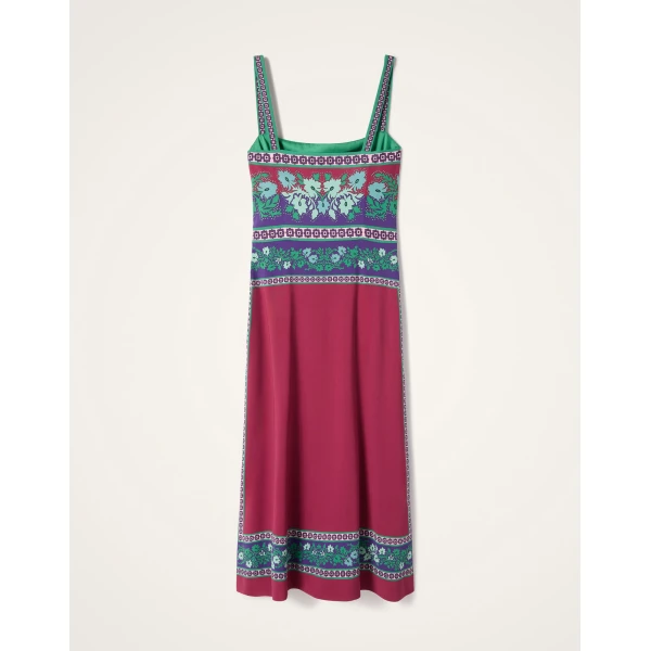 La DoubleJ Magnifico Dress Regalia Placée Red in Silk Twill - Dresses - Milanese Maximalist Fashion at Coveti