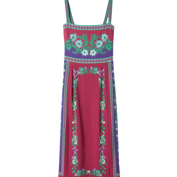 La DoubleJ Magnifico Dress Regalia Placée Red in Silk Twill - Dresses - Milanese Maximalist Fashion at Coveti