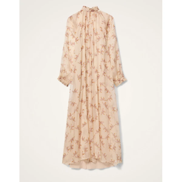 La DoubleJ Magnifico Dress Selva Placée Blue in Silk Twill - Dresses - Milanese Maximalist Fashion at Coveti