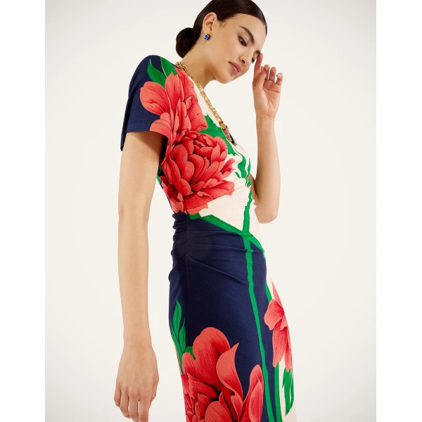 La DoubleJ Marlene Dress Palazzo Placée Lilac in Crepe De Chine - Dresses - Milanese Maximalist Fashion at Coveti
