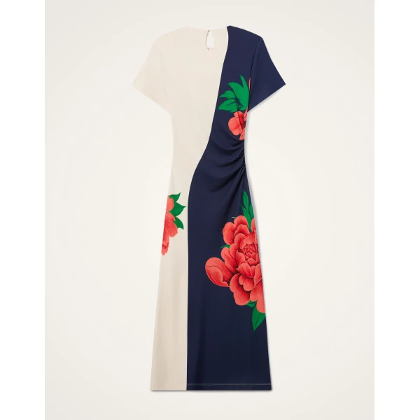 La DoubleJ Marlene Dress Palazzo Placée Lilac in Crepe De Chine - Dresses - Milanese Maximalist Fashion at Coveti