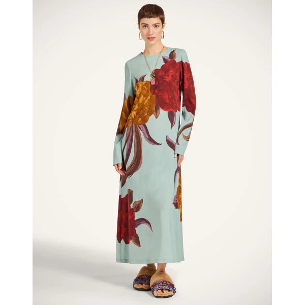 La DoubleJ Mini Gingerbread Dress Iris Placée Dark Orange in Flat Cotton Stretch - Dresses - Milanese Maximalist Fashion at Coveti