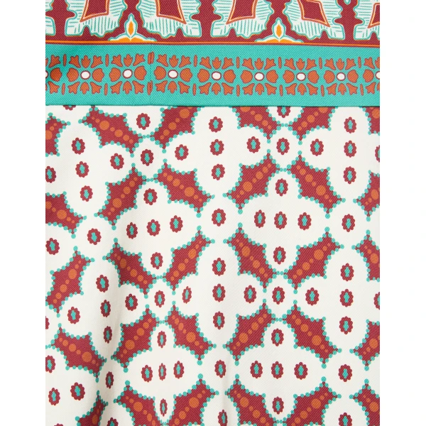 La DoubleJ Mini Gingerbread Dress Pagoda Placée Rust in Flat Cotton Stretch - Dresses - Milanese Maximalist Fashion at Coveti
