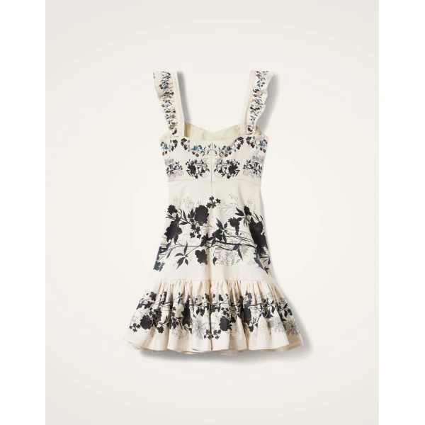 La DoubleJ Mini Gingerbread Dress Stilo Placée Ivory in Flat Cotton Stretch - Dresses - Milanese Maximalist Fashion at Coveti