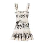 La DoubleJ Mini Gingerbread Dress Stilo Placée Ivory in Flat Cotton Stretch - Dresses - Milanese Maximalist Fashion at Coveti