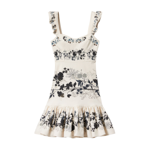 La DoubleJ Mini Gingerbread Dress Stilo Placée Ivory in Flat Cotton Stretch - Dresses - Milanese Maximalist Fashion at Coveti