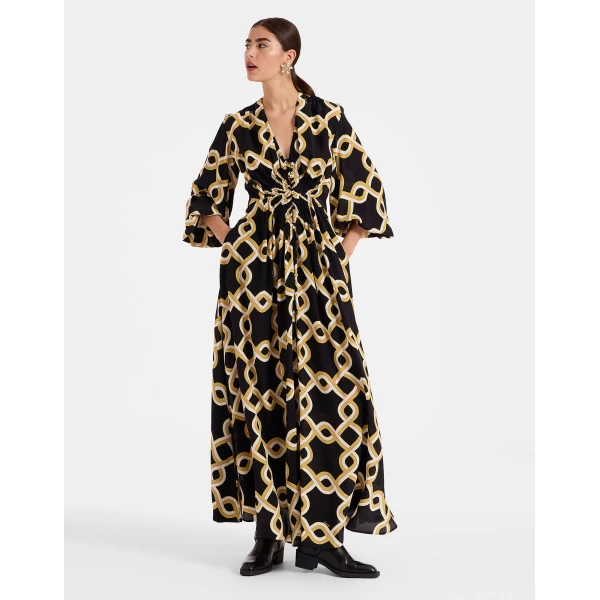 La DoubleJ Mini Portofino Dress Reef White in Printed Lace - Dresses - Milanese Maximalist Fashion at Coveti