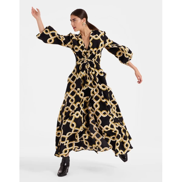 La DoubleJ Mini Portofino Dress Reef White in Printed Lace - Dresses - Milanese Maximalist Fashion at Coveti