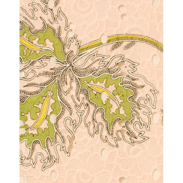 La DoubleJ Mini Portofino Dress Swathe Pink in Cotton Sangallo Lace - Dresses - Milanese Maximalist Fashion at Coveti