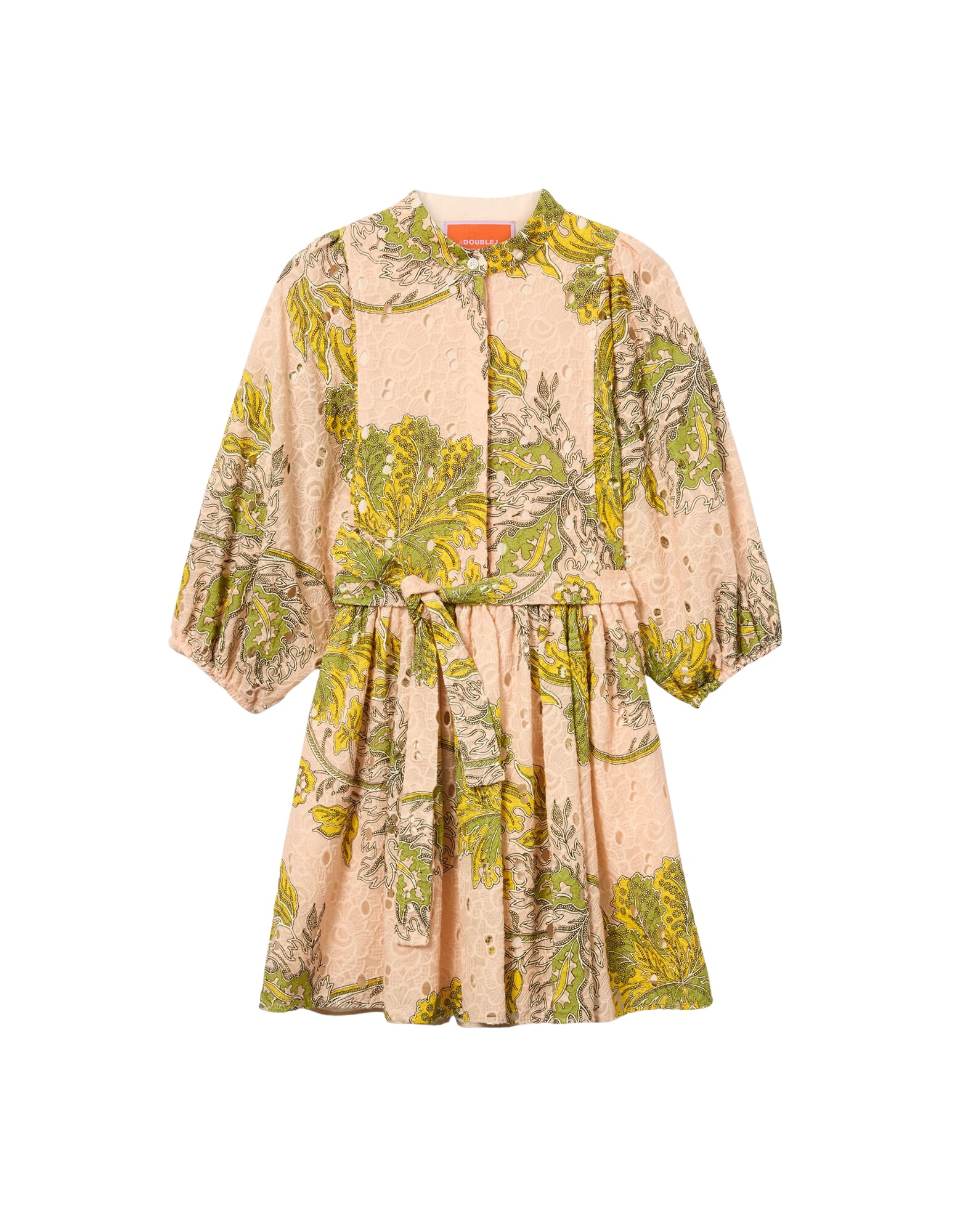 La-Double-J-Mini-Portofino-Dress-Swathe-Pink-in-Cotton-Sangallo-Lace29648_nobg La DoubleJ Mini Portofino Dress Swathe Pink in Cotton Sangallo Lace - Dresses - Milanese Maximalist Fashion at Coveti