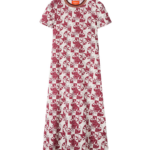La DoubleJ Mini Supreme Swing Dress Queen Peony Placée Blue in Sablé Satin - Dresses - Milanese Maximalist Fashion at Coveti