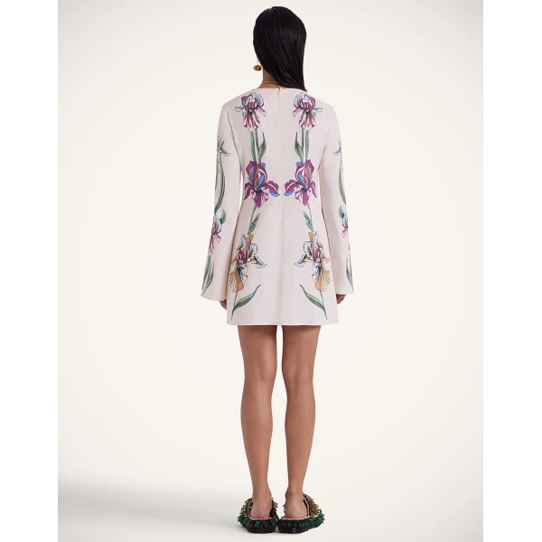 La DoubleJ Mini Supremes Swing Dress Iris Placée Ivory in Envers Satin - Dresses - Milanese Maximalist Fashion at Coveti