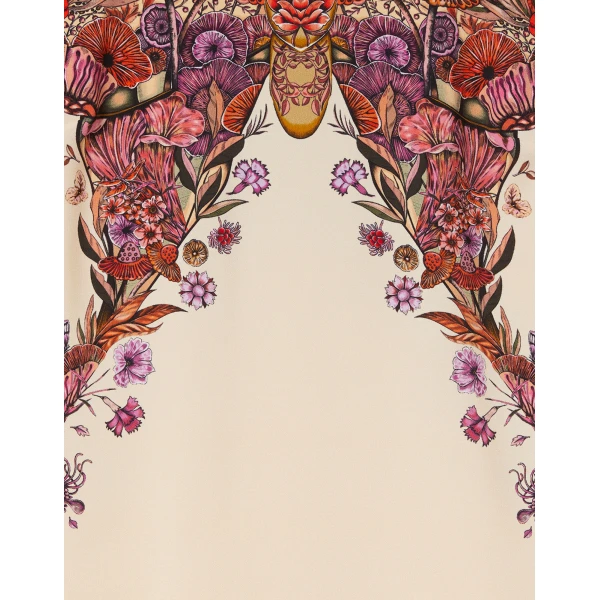 La DoubleJ Mini Supremes Swing Dress Mariposa Placée Ivory in Envers Satin - Dresses - Milanese Maximalist Fashion at Coveti