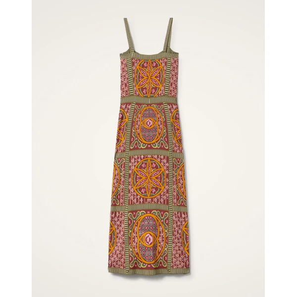 La DoubleJ Mini Supremes Swing Dress Peony Placée Light Blue in Silk Twill - Dresses - Milanese Maximalist Fashion at Coveti